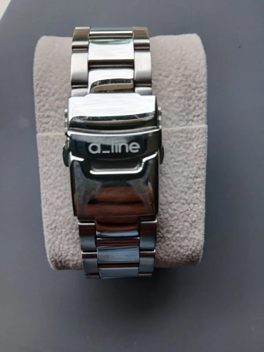 a line watch unisex red and steel